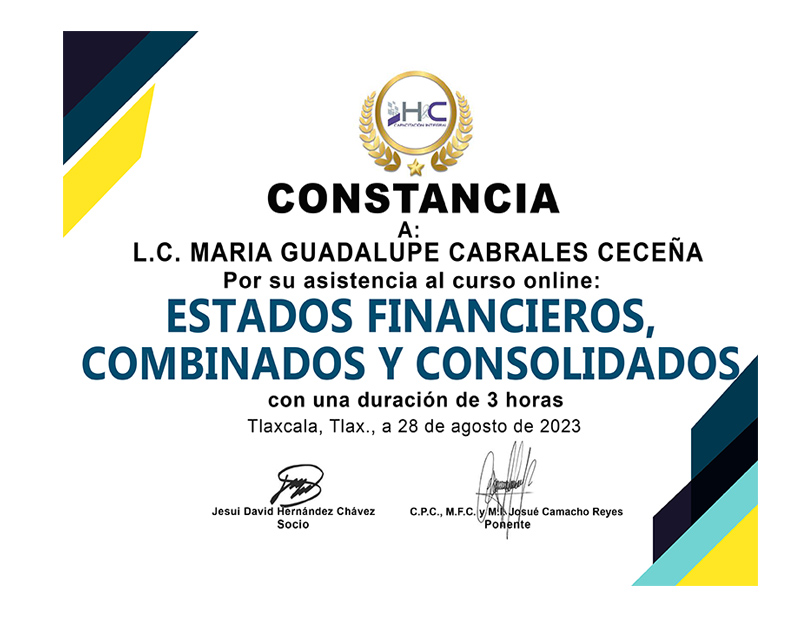 L.C. Ma. Guadalupe Cabrales Ceceña